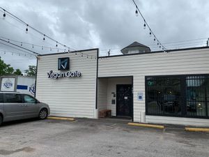 Parking lot is small for big trucks. at Korny Vibes in Houston