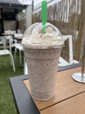 Cookies and cream milkshake at Korny Vibes in Houston