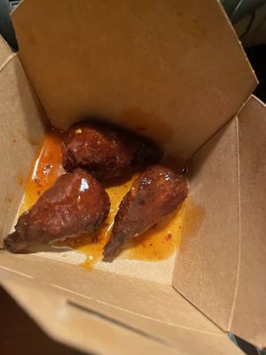 Mango Habanero Wings at Korny Vibes in Houston