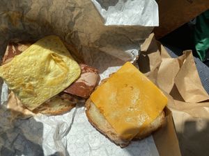 Breakfast croissant  at Korny Vibes in Houston