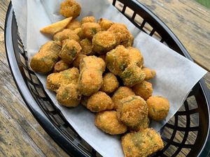 Fried Okra at Korny Vibes in Houston