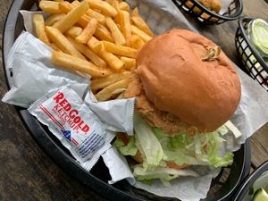 Chick’n Sandwich with Korny Sauce  at Korny Vibes in Houston