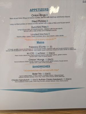 Menu for soft opening at Korny Vibes in Houston