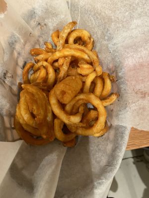 Curly fries  at Korny Vibes in Houston