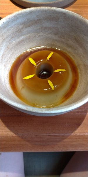 Pudim de leite de castanha at Cajui in Sao Paulo