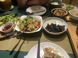 bad photo of the spread :,)  at Morning Glory Original in Hoi An