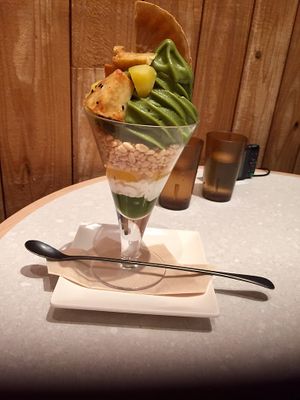 Roast potato parfait  at lyemon 伊右衛門カフェ in Kawasaki