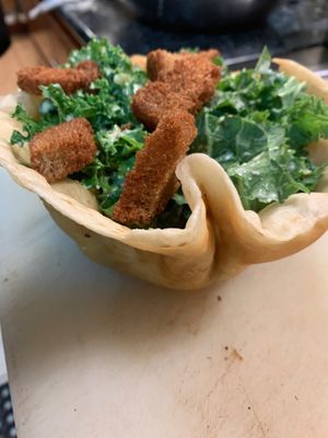 Kale Caesar Salad at Vegans of Seitan in City Of Orange