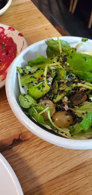 Chicory + watercress salad at Bubala - Spitalfields in East London