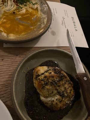 Halloumi with a honey sauce  at Bubala - Spitalfields in East London