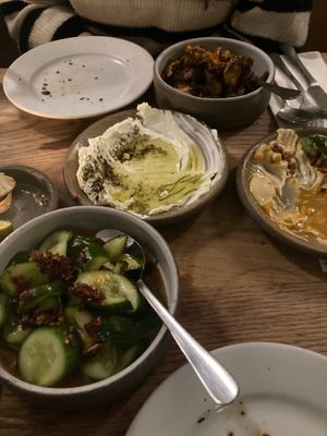 Smacked cucumber  at Bubala - Spitalfields in East London