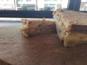 Tuna toastie GF at Jumi's Cafe in South Yarra