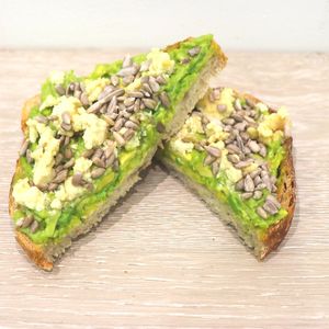 Avo & almond 'feta' at Jumi's Cafe in South Yarra