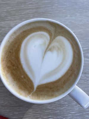 Soy latte  at Jumi's Cafe in South Yarra