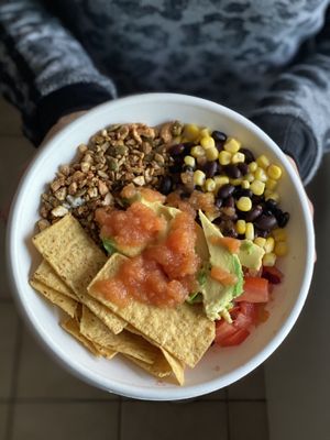 Mexican nourish bowl at Jumi's Cafe in South Yarra