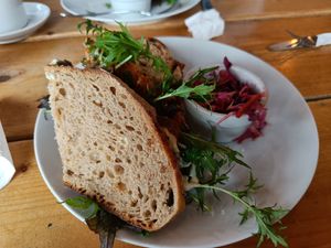 Smokey tofu sambo at Groundstate Coffee in Dublin