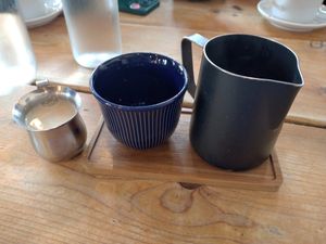 Filter coffee with oat milk at Groundstate Coffee in Dublin