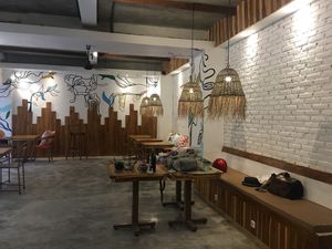 Paint work in progress at Coffee & Thyme in Ubud