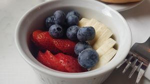 Fresh berries at Moose Coffee in Leeds