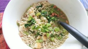 Thunder tea rice at Pine Tree Cafe 长春树 - Lucky Plaza in Central Singapore