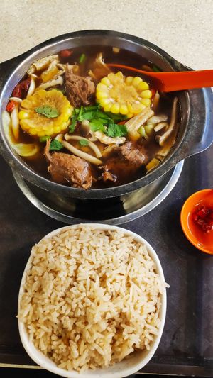 Bak kut teh rice set (Herbal Soup with rice) at Pine Tree Cafe 长春树 - Lucky Plaza in Central Singapore