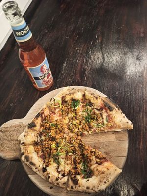 Pizza with tempeh at Stay Gold Pizza Spot in St Petersburg