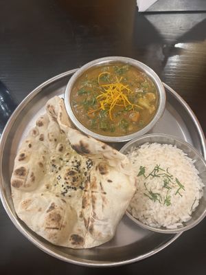 Vegan korma  at Taste of India in Cusco
