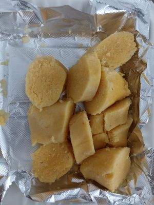 Bollo Hervido (boiled corn bun) at El Trapiche in Panama City