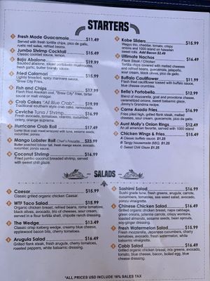 Salads at WTF Burger Bar in Cabo San Lucas