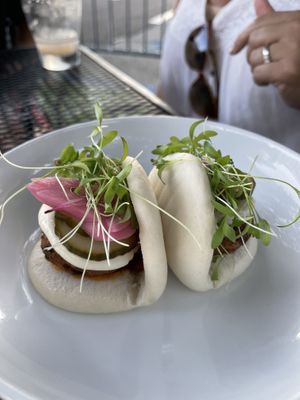 Falafel bao buns at Caracara in Dunedin