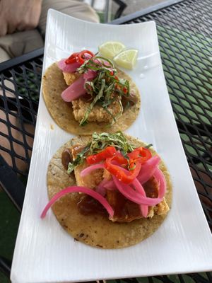 Crispy tofu tacos at Caracara in Dunedin