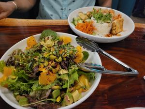 Citrus avocado salad at Caracara in Dunedin