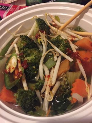 Vegetable Pho at Jad Jaan Thai Vietnamese in New York City