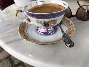 Coffee. Oat milk available  at Café Bohemia in Pirna