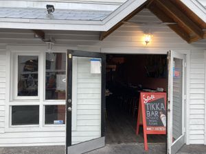 Front of the restaurant (you might miss it!) at Tikka Bar in Key West