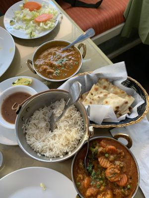 Vegetable Curry rice and nan bread at Tikka Bar in Key West