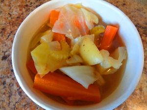 St Patrick's Day Veggie Side. Cabbage, potatoes, and carrots in a flavorful broth. at Birch Cafe in Highland Heights