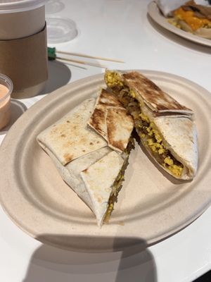 Corn’d Beef Hash Breakfast Crunchwrap  at Birch Cafe in Highland Heights