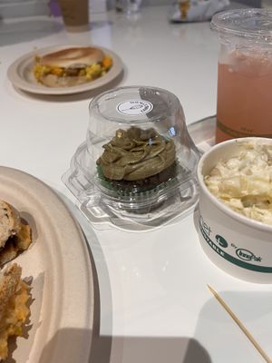 Matcha Birthday Cupcake! Happy 40th!  at Birch Cafe in Highland Heights