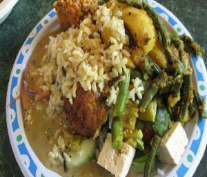 My plate. at Govinda's Vegetarian Buffet in Honolulu
