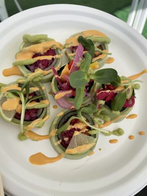 Ceviche life roll at The Village in San Diego