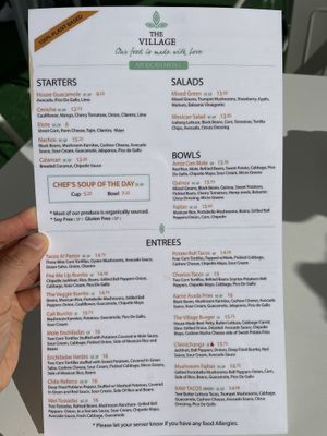 Menu1 at The Village in San Diego