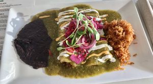 Enchiladas Verdes at The Village in San Diego