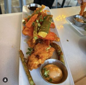 Tempura veggies at The Village in San Diego