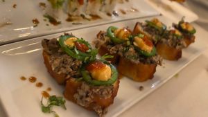 Tempura crab roll     [MUST TRY!!!! My fave on the menu] at The Village in San Diego