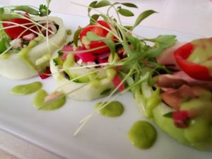 Raw vegan sushi at The Village in San Diego