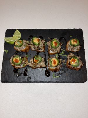 Tempura Crab Roll *Ask for extra spicy mayo or yum yum sauce for the side*  at The Village in San Diego