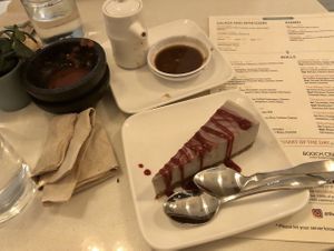 Serve not removing condiments after serving dessert. 😒  at The Village in San Diego