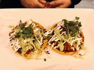 My friend’s meal was serve 15 minutes after my sushi arrived. Such small portion and she said it was bland.   at The Village in San Diego