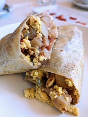Breakfast burrito at The Village in San Diego